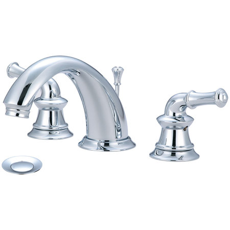 PIONEER FAUCETS Two Handle Widespread Bathroom Faucet, Compression Hose, Chrome, Weight: 7.8 3DM200
